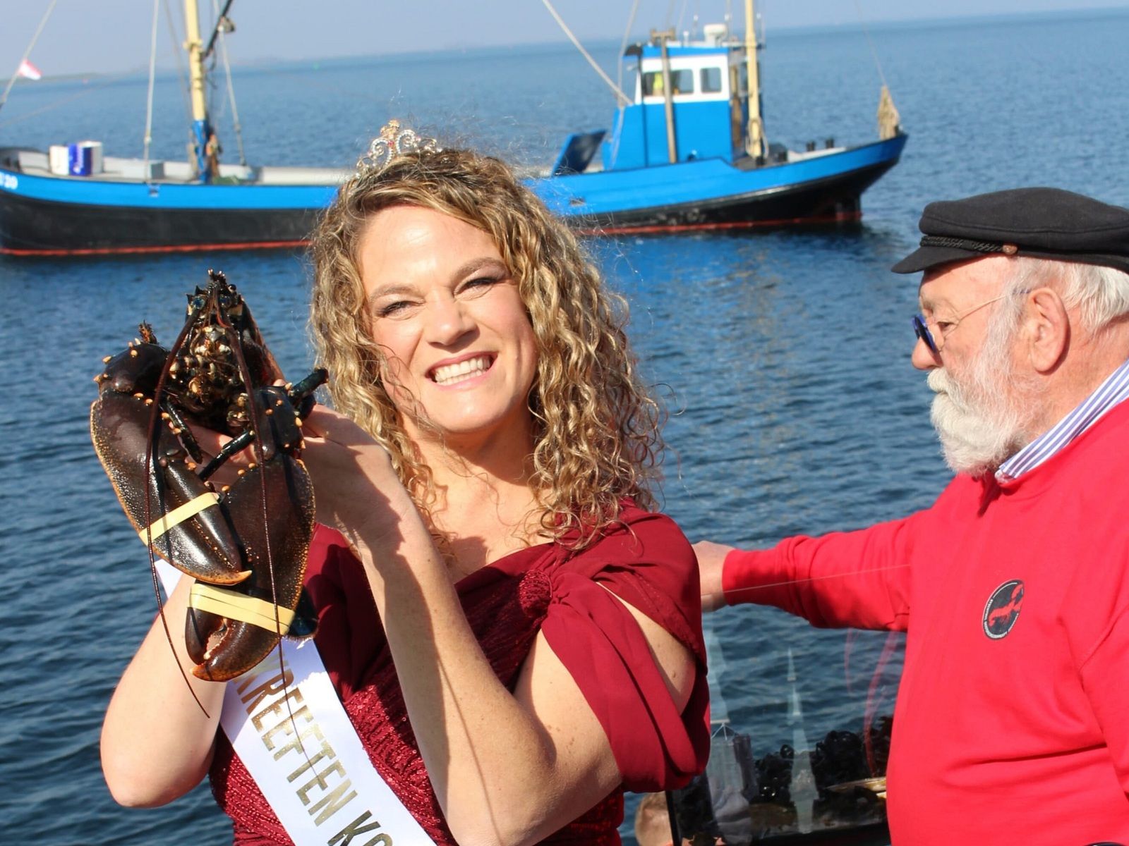 De kreeftenkoningin met de eerste zeeuwse kreeft